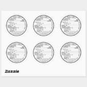 ホワイトラベルメープルシロップ栄養2020 ラウンドシール (シート)