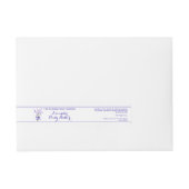 ホワイトラベンダー体バター瓶ラベル1 x 7.25 ラップアラウンド宛名ラベル (正面)