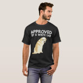 ホワイトラボバニララブラドールアイディア Tシャツ (正面フル)