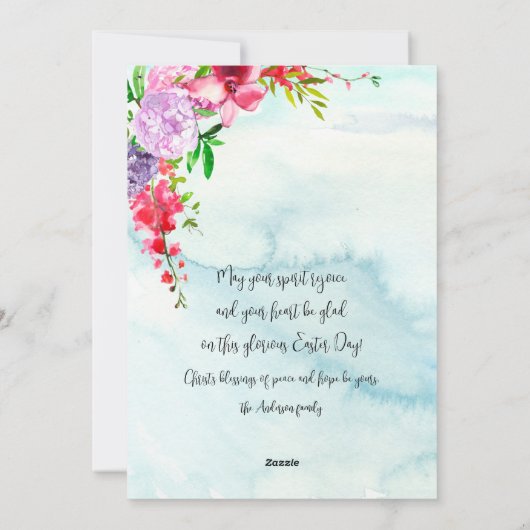 ホワイトラムハッピーイースター挨拶 シーズンカード (裏面)