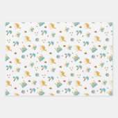 ホワイトラモダンマダーンEid Mubarakハッピーイードムスリム ラッピングペーパーシート (正面)