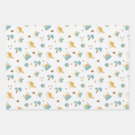 ホワイトラモダンマダーンEid Mubarakハッピーイードムスリム ラッピングペーパーシート