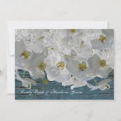 ホワイトランブルーウッドダマスクウェディング招待状 招待状 (裏面)