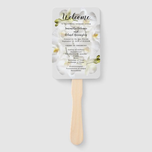 ホワイトラン結婚スのファンプログラムテンプレート ハンドファン (正面)