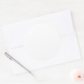 ホワイトラージクラシックアラウンドステッカー ラウンドシール (封筒)