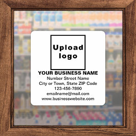 ホワイトラージスクエアビニルのビジネス情報 シール