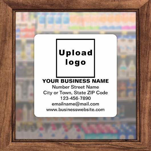 ホワイトラージスクエアビニルのビジネス情報 シール