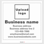 ホワイトラージスクエアビニールステッカーにビジネスブランド シール (シート)