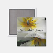 ホワイトリイの中の個人結婚的 マグネット (正面/裏面)