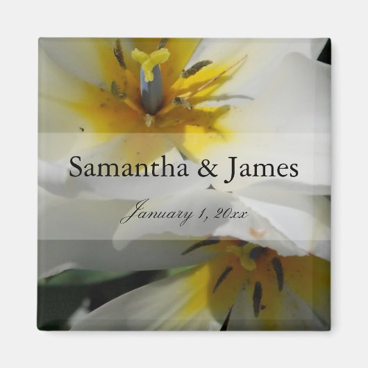 ホワイトリイの中の個人結婚的 マグネット (正面)