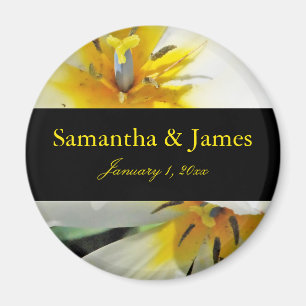 ホワイトリイの中の個人結婚的 マグネット