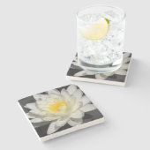 ホワイトリイ写真 ストーンコースター (横)