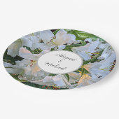 ホワイトリイ結婚ズのカップル名フローラ ペーパープレート (アングル)