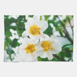 ホワイトリイ – ユリ花ユリ候補 キッチンタオル