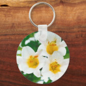 ホワイトリイ – ユリ花ユリ候補 キーホルダー (正面)