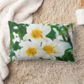 ホワイトリイ – ユリ花ユリ候補 ランバークッション (ブランケット)