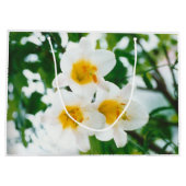 ホワイトリイ – ユリ花ユリ候補 ラージペーパーバッグ (裏面)