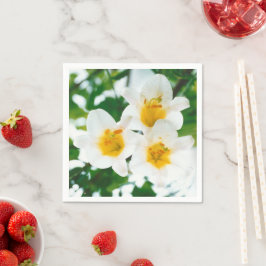 ホワイトリイ – Lilium candidum スタンダードカクテルナプキン