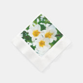 ホワイトリイ – Lilium candidum 縁ありカクテルナプキン (角)