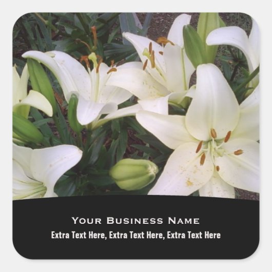 ホワイトリステッカー スクエアシール (正面)