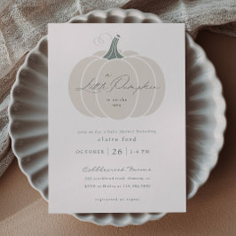 ホワイトリッエレガントトルカボチャ秋ベビーシャワー ポストカード