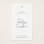 ホワイトリテールラベルミニマリスト衣料品価格ラベル (正面)