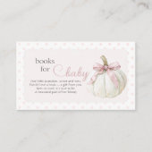 ホワイトリトルカボキンピンク水玉模様ブックベビー エンクロージャーカード (正面)