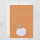 ホワイトリトルカボチャ素朴クラフト秋ベビーシャワー 招待状 (裏面)