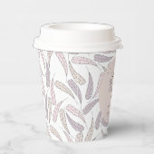 ホワイトリトルターキー羽秋ガールベビーシャワー 紙コップ (右)