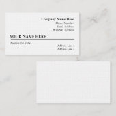ホワイトリネンの名刺 名刺 (正面/裏面)