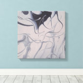 ホワイトリネン12x12アクリル抽象芸術絵画ズ キャンバスプリント (インサイチュ (ウッドフロア))