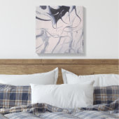 ホワイトリネン12x12アクリル抽象芸術絵画ズ キャンバスプリント (インサイチュ (寝室))