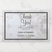 ホワイトリフレクションズサンキュー結婚ズミニ リキュールボトルラベル (シングルラベル)
