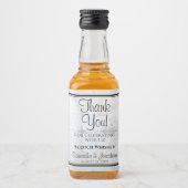 ホワイトリフレクションズサンキュー結婚ズミニ リキュールボトルラベル (正面)