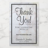 ホワイトリフレクションズサンキュー結婚ズミニ ワインラベル (シングルラベル)