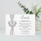 ホワイトリボンシルバースワン結婚ズ詳細 エンクロージャーカード (スタンド正面)