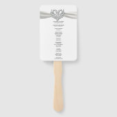 ホワイトリボンシルバースワン結婚式 プログラムファン ハンドファン (裏面)