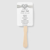 ホワイトリボンシルバースワン結婚式 プログラムファン ハンドファン (正面)