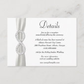 ホワイトリボンダイヤモンドインフィニティ結婚の詳細 エンクロージャーカード (正面)