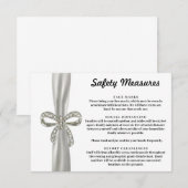 ホワイトリボンダイヤモンドボウ安全対策 エンクロージャーカード (正面/裏面)