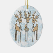 ホワイトリボントナカイ セラミックオーナメント (右)