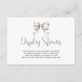ホワイトリボンヴィンテージ表示シャワー エンクロージャーカード (正面)