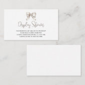 ホワイトリボンヴィンテージ表示シャワー エンクロージャーカード (正面/裏面)