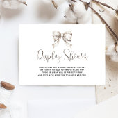 ホワイトリボンヴィンテージ表示シャワー エンクロージャーカード