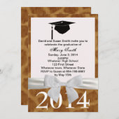 ホワイトリボン及びキリン卒業招待状 招待状 (正面/裏面)