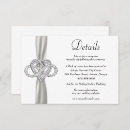 ホワイトリボン無限ハート結婚の詳細 エンクロージャーカード