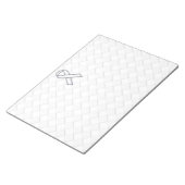 ホワイトリボン認識度オン市松模様にプリント ノートパッド (アングル)