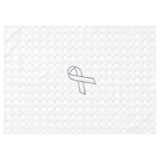 ホワイトリボン認識度市松模様にスタイル テーブルクロス (正面(横))