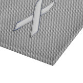 ホワイトリボン認識度白色炭素繊維プリント カッティングボード (角)