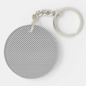 ホワイトリボン認識度白色炭素繊維プリント キーホルダー (裏面)